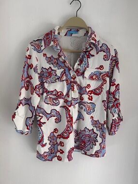 J. McLaughlin Monroe Catalina Cloth Button Up Shirt